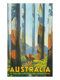 Australia Travel Poster  Gum Trees