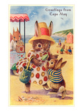 Greetings from Cape May  New Jersey  Bunnies on Beach