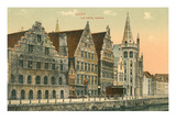 Old Houses in Ghent  Belgium