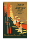 HAPAG World Cruise  Travel Poster