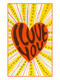 Psychedelic Love You Heart