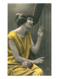 Woman Playing Harp