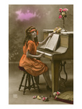 Girl Seated at Piano