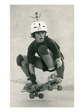 Kateboarder with Funny Helmet