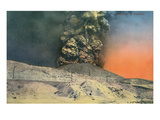 Vesuvius Erupting  Naples  Italy