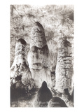 Twin Domes  Giant Stalagmites  Carlsbad Caverns  New Mexico