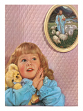 Little Girl Praying by Jesus Picture