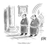 "I hear Hillary's free" - Cartoon