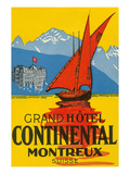 Travel Poster  Montreux  Switzerland
