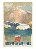 Travel Poster  Norwegian Air Lines