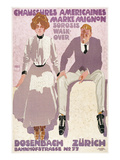 Couple on Wall  Shoe Ad