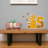 Letter S - Sidney the Squirrel Wall Decal
