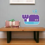 Letter W - Walter the Whale Wall Decal