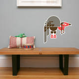 Letter V - Violet the Vulture Wall Decal