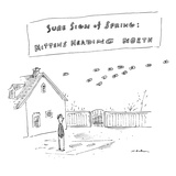 "Sure Sign of Spring: Mittens Heading North" - New Yorker Cartoon