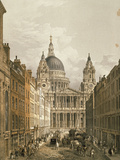View of St Paul's Cathedral from Ludgate Hill  1852