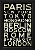 Cities of the World RetroMetro Travel Poster