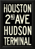 New York City Houston Hudson Vintage RetroMetro Subway Poster