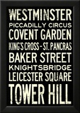 London Underground Vintage Stations Travel Poster