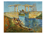 Pont de l'Anglois at Arles with Washer- Women  March 1888