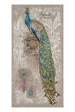 Peacock on Linen 2