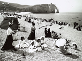The Beach at Etretat  C1900
