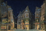 Set design for Act 2 of La Bohème  Opera by Giacomo Puccini