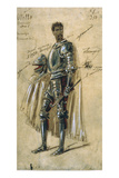 Figurine of Otello for a Performance in StPetersburg  Opera by Giuseppe Verdi