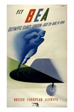 Poster for British European Airways (BEA) Featuring the 1948 London Olympic Games