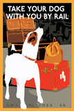 Dog by Rail