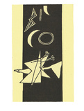 Oiseau blanc sur fond noir  1960