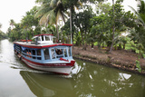 Ferry Boat Travelling on the Kerala Backwaters  Kerala  India  Asia