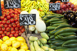Vegetable Display at Nagycsarnok Market  Budapest  Hungary  Europe