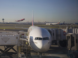 Boeing 777-300 ER Jet Airliner of Emirates Airline at Gate  Sydney Airport  Australia