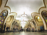 Interior of Metro Station  Moscow  Russia  Europe
