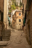 Narrow Street in Old Town  UNESCO World Heritage Site  Kotor  Montenegro  Europe