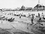 Beach life in the Baltic sea spa of Swinemuende  1913