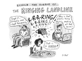 "Behold The Horror Of The Ringing Landline" - New Yorker Cartoon