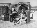 Elisabeth Pinagreff  Agnes Esterhazy and Hanna Weiss in a beach chairs  1927