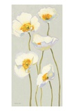 White on White Poppies Panel II