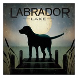 Moonrise Black Dog