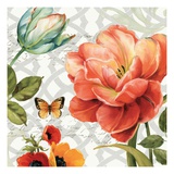 Floral Story III on Grey