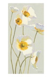 White on White Poppies Panel I