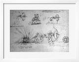 Study with Shields For Foot Soldiers and an Exploding Bomb  c1485-88