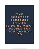 Greatest Pleasure in Life