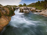 Dolan Falls Preserve  Texas:  Horizontal Landscape of the Dolan Falls During Sunset