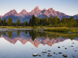 Sunrise on the Teton Mountains at Schwabacher Landing