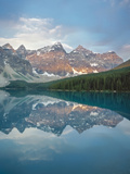 Mirror Reflection on Moraine Lake at Sunrise  Banff National  Park