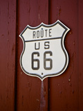 Close-Up of Route 66 Sign on Wall   Route 66  Tucumcari  New Mexico  Usa