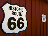 Close-Up of Route 66 Sign on Wall   Route 66 